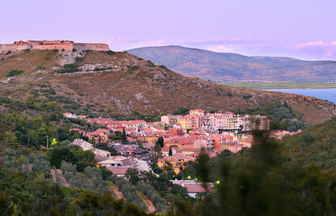 Fototapeta premium evening panorame of Porto Ercole