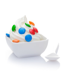 Delicious vanilla frozen Yogurt