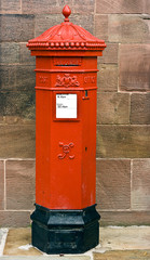 British Victorian Hexagonal Royal Mail Postbox.