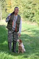 Hunter and dog