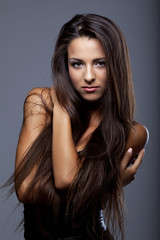 Naklejka premium beauty young woman glamour portrait