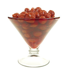 Martini Glass Filled With Cherries