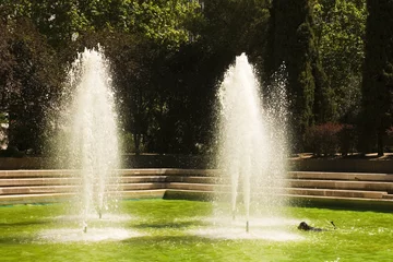 Photo sur Plexiglas Fontaine fuente de cuatro chorros en Azca, Madrid
