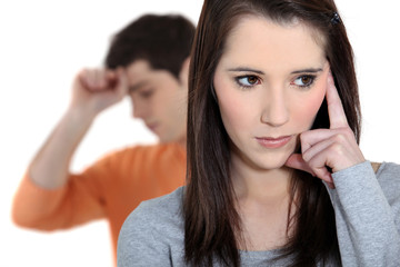 Young couple arguing