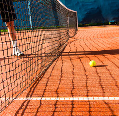 playing tennis