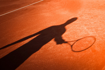 tennis player shadow