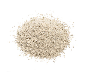 Clay Cat Litter Isolated on White Background