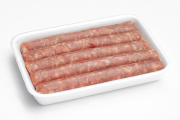 salsicce di maiale_sfondo bianco