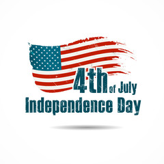 Vector american flag independence day, illustration