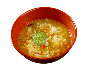 .Minestrone vegetable soup