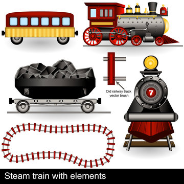 Steam train with elements