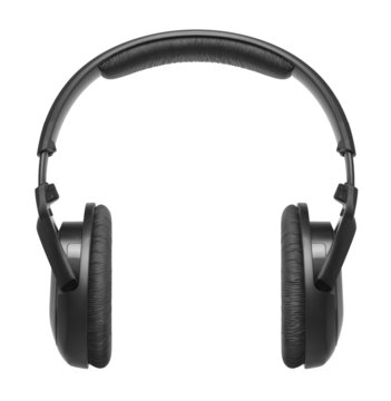 Headphones on a white background