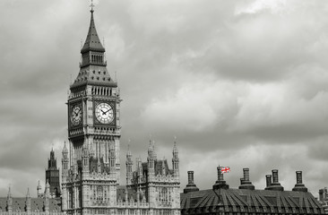 Fototapeta na wymiar Londyn skyline, Westminster Palace, Big Ben i Victoria Tower