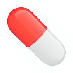 pill on a white background