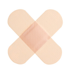 Adhesive bandage on a white background