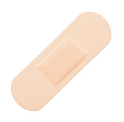 Adhesive bandage on a white background