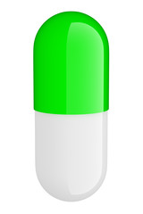 pill on a white background