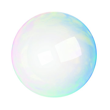 soap bubble on a white background