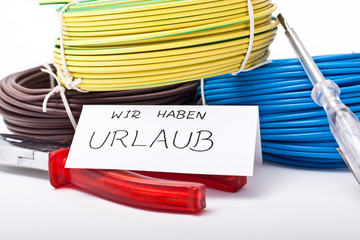 Handwerksbetrieb hat Urlaub