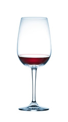 Goblet with wine on white background