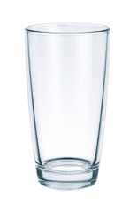 glass empty on white background