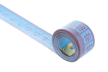 measuring tape on white background
