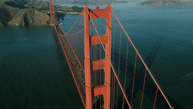 Aerial view of  Golden Gate Bridge, San Francisco,  USA
