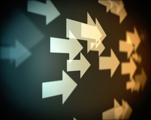 Background of multiple beige arrows