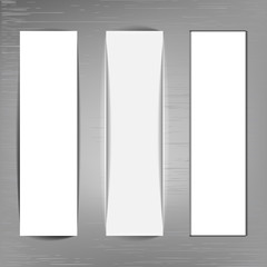 Vertical web banners with shadow