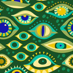 pattern with eyes