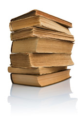A stack of old books