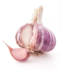 Garlic isolated on white