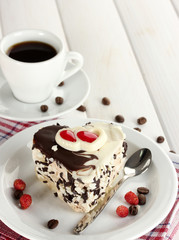sweet cake with chocolate