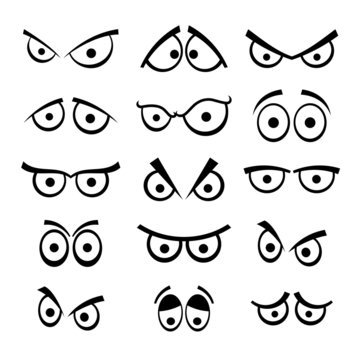 Set of cartoon eyes.