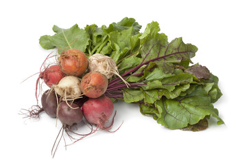 Bunch of fresh mixed color beets