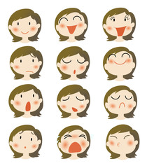 女性の顔の表情12