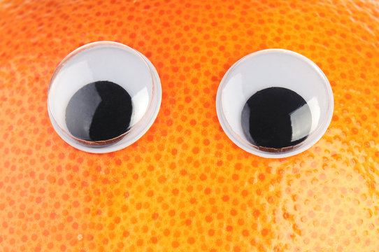 grapefruit with eyes