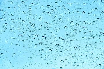 Waterdrops on glass