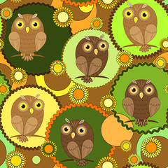 owl seamless texture