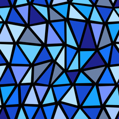 Seamless blue geometric pattern.