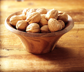 walnuts in walnut bowl