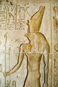 Horus bas relief, Deir el Medina Temple