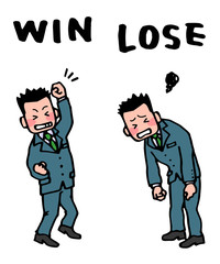 男性・勝ち負け