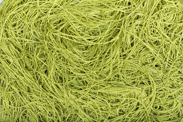 Green yarns chaotic background