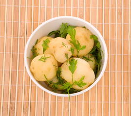 potatoes and salty fish