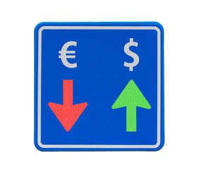 One-way dollar and euro currency traffic