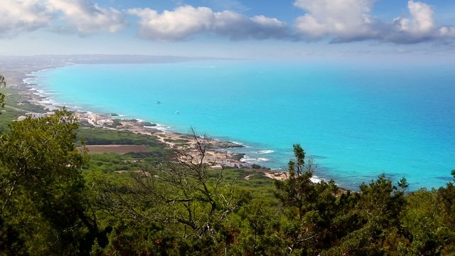 Formentera with ibiza island in background north coast