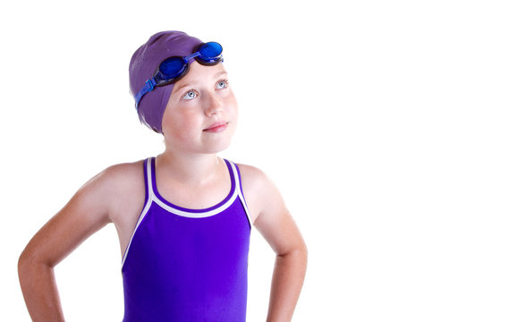 Hopeful young competitive swimmer