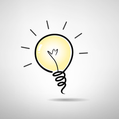 light bulb idea, vector illustration