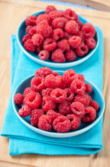 Still life food: raspberries